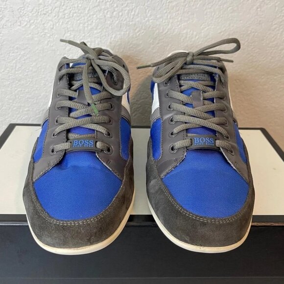 Hugo Boss Spacit 50247632 Casual Trainer Blue Low Top Sneaker Men's 45 EU/12 US - Picture 1 of 14